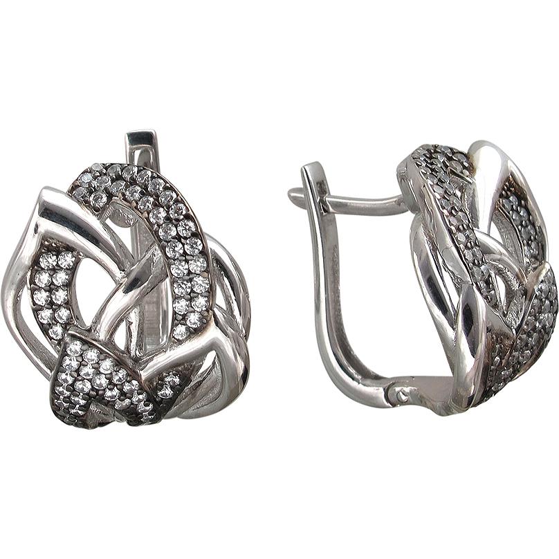 

Серьги женские из серебра Эстет 01С1511573ЧР, фианит, 01С1511573ЧР