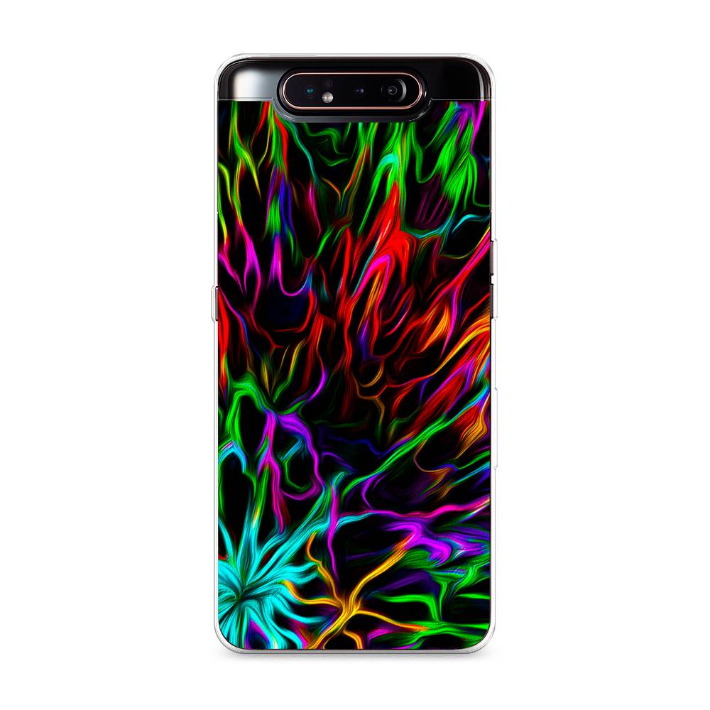 

Чехол на Samsung Galaxy A80 "Разноцветные разводы", Голубой;зеленый;оранжевый, 28350-3