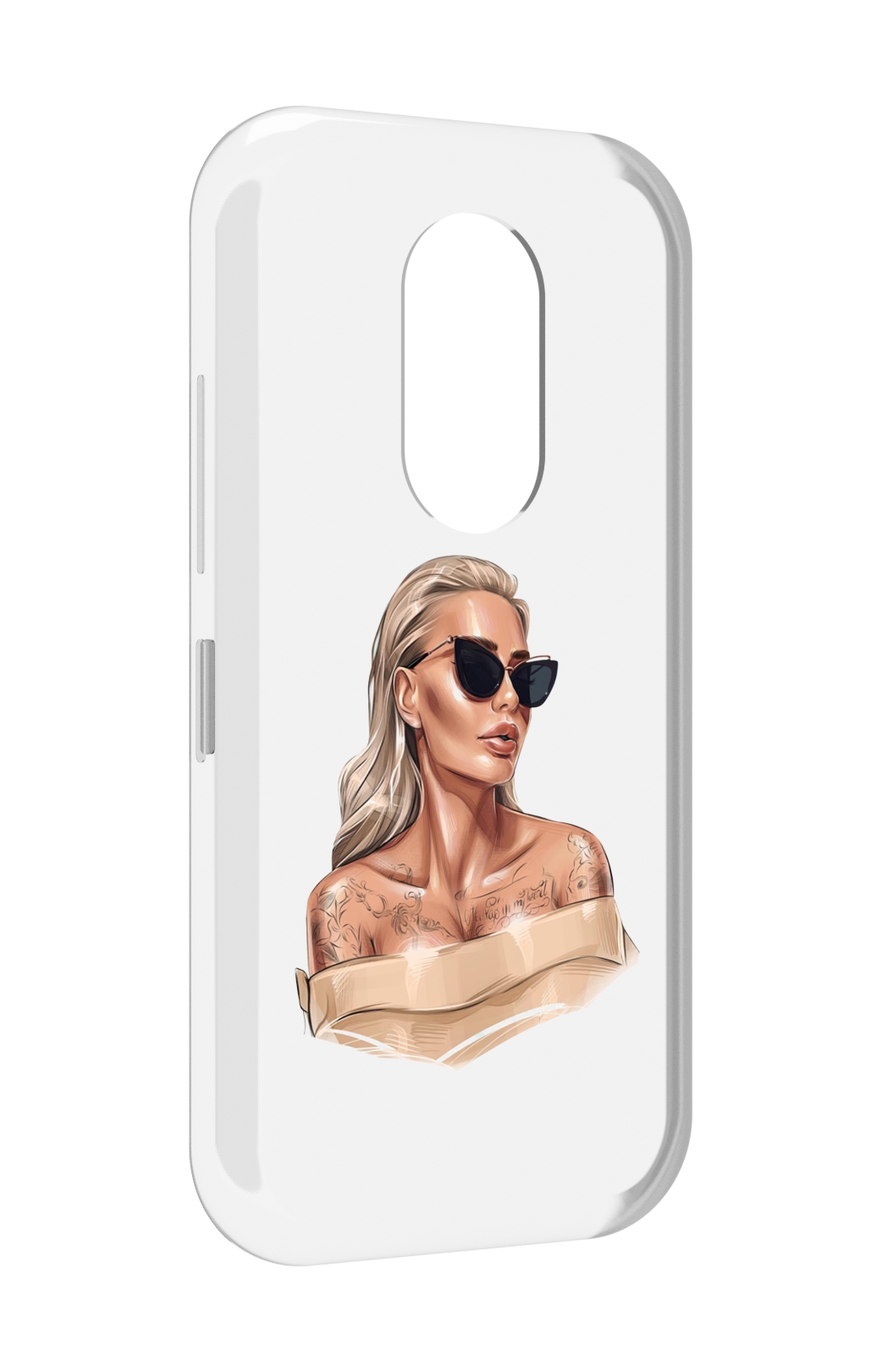 

Чехол MyPads блондинка-в-очках женский для Doogee S61 / S61 Pro, Прозрачный, Tocco