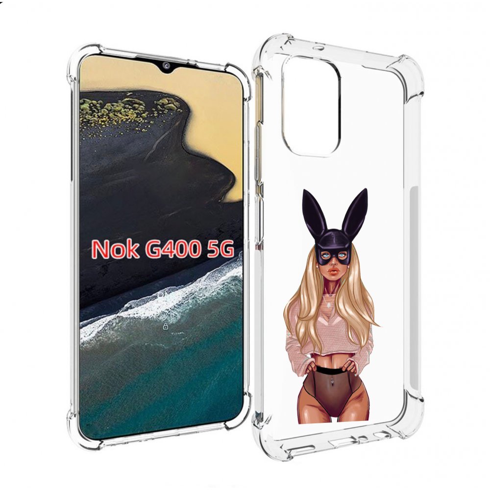 

Чехол MyPads блондинка-с-ушками женский для Nokia G400 5G, Прозрачный, Tocco