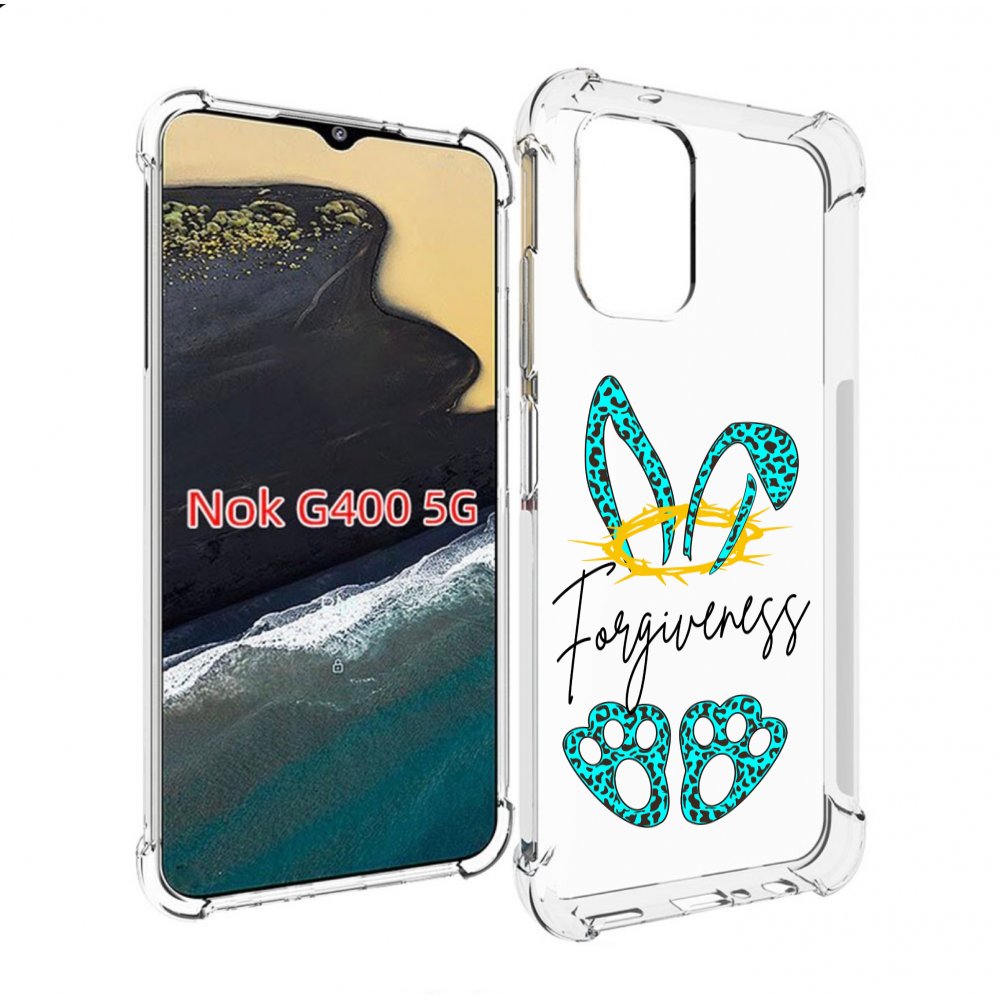 

Чехол MyPads бирюзовое лапки и ушки женский для Nokia G400 5G, Прозрачный, Tocco