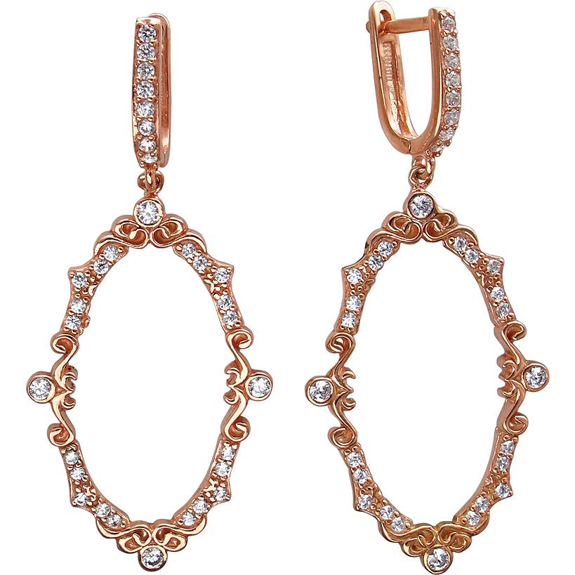 

Серьги женские из серебра Эстет 01С1510196А, фианит, 01С1510196А