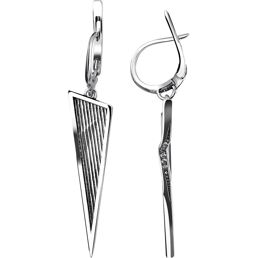 

Серьги женские из серебра Эстет К3С153457Ч, фианит, К3С153457Ч