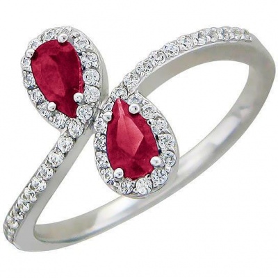

Кольцо из серебра р.  Эстет 01К255949-1, фианит/корунд, 01К255949-1