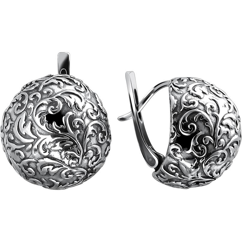

Серьги женские из серебра Эстет К3С051055Ч, без вставки, К3С051055Ч