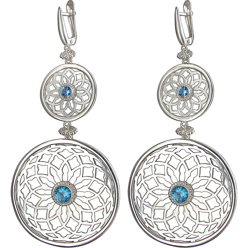 

Серьги женские из серебра Эстет 01С258262, шпинель/фианит, 01С258262