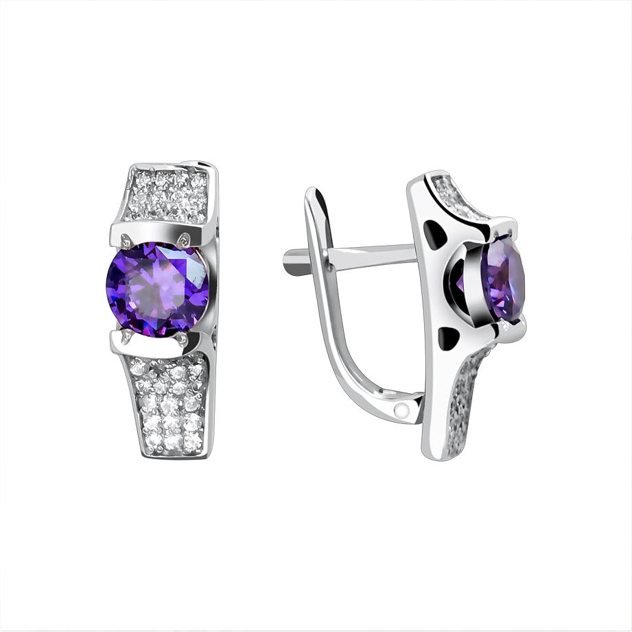 

Серьги женские из серебра Эстет У15С250456-4, фианит, У15С250456-4