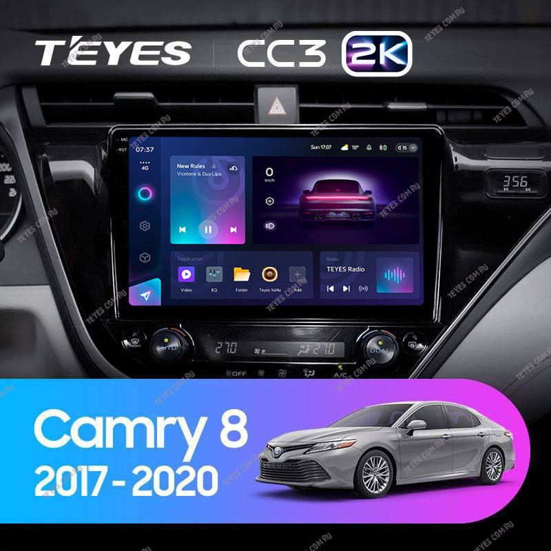 Автомобильная магнитола Teyes CC3 2K 360 6/128 Toyota Camry 8 XV 70 (2017-2020)