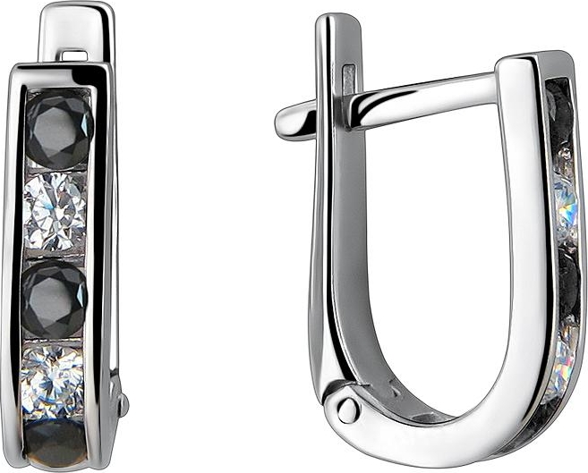 

Серьги женские из серебра Эстет 01С254829-4, фианит, 01С254829-4