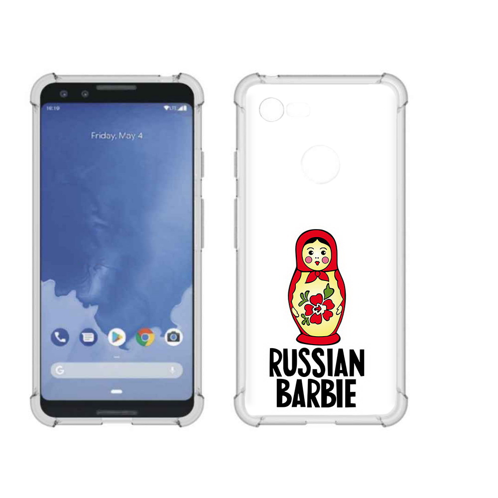 

Чехол MyPads Tocco для Google Pixel 3 матрешка, Прозрачный, Tocco