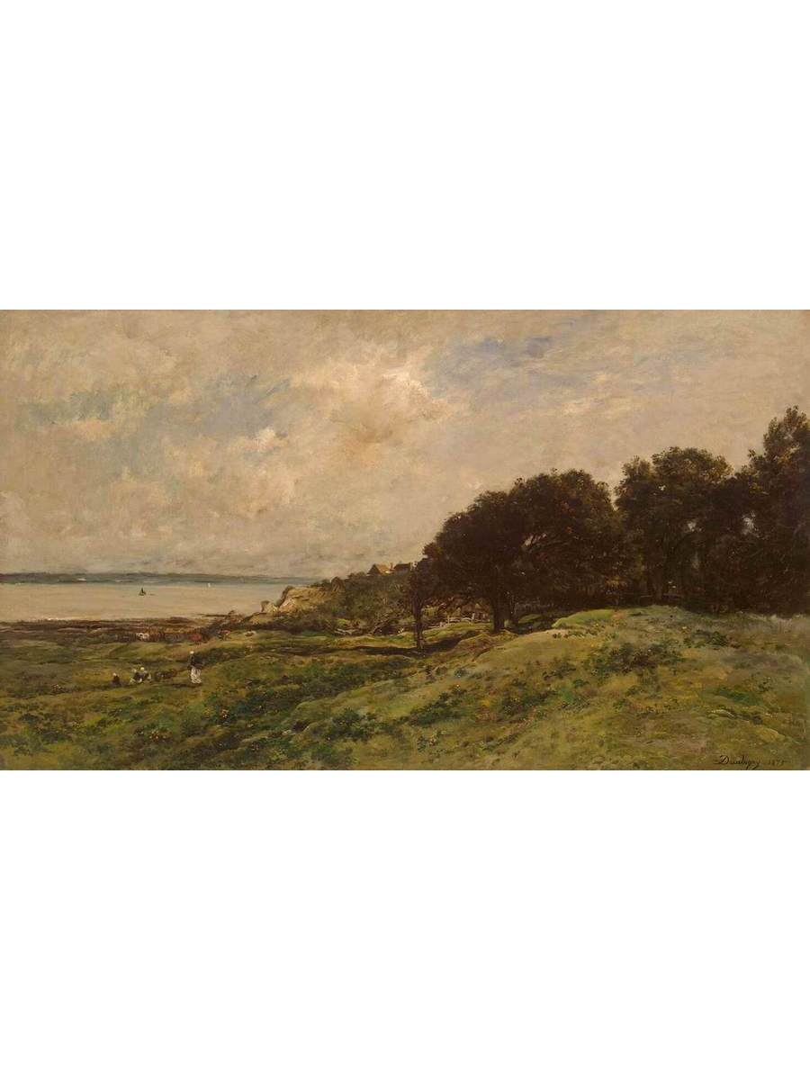 

Постер DRABS A3 Добиньи Шарль Франсуа Seashore at Villerville