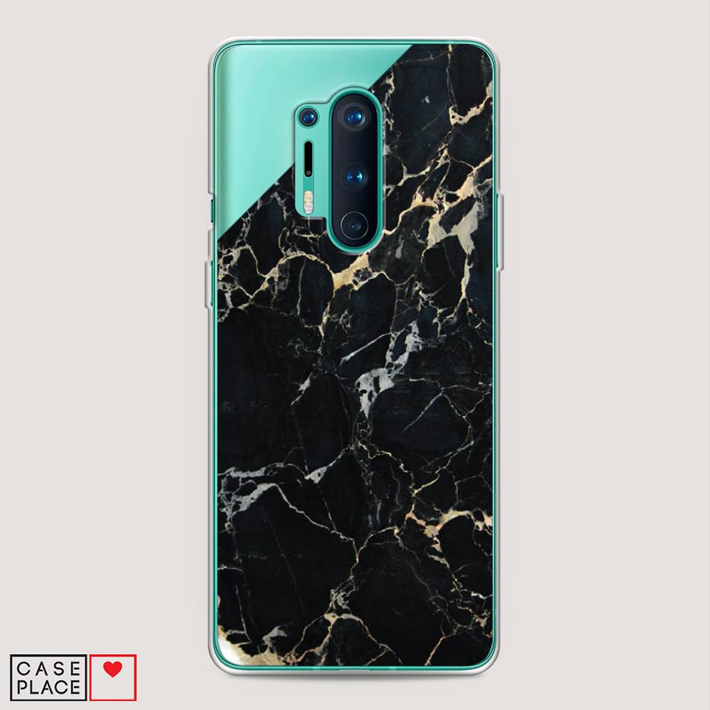 

Чехол Awog на OnePlus 8 Pro / ВанПлас 8 Pro "Черный мрамор уголок", Черный;золотистый, 151050-3