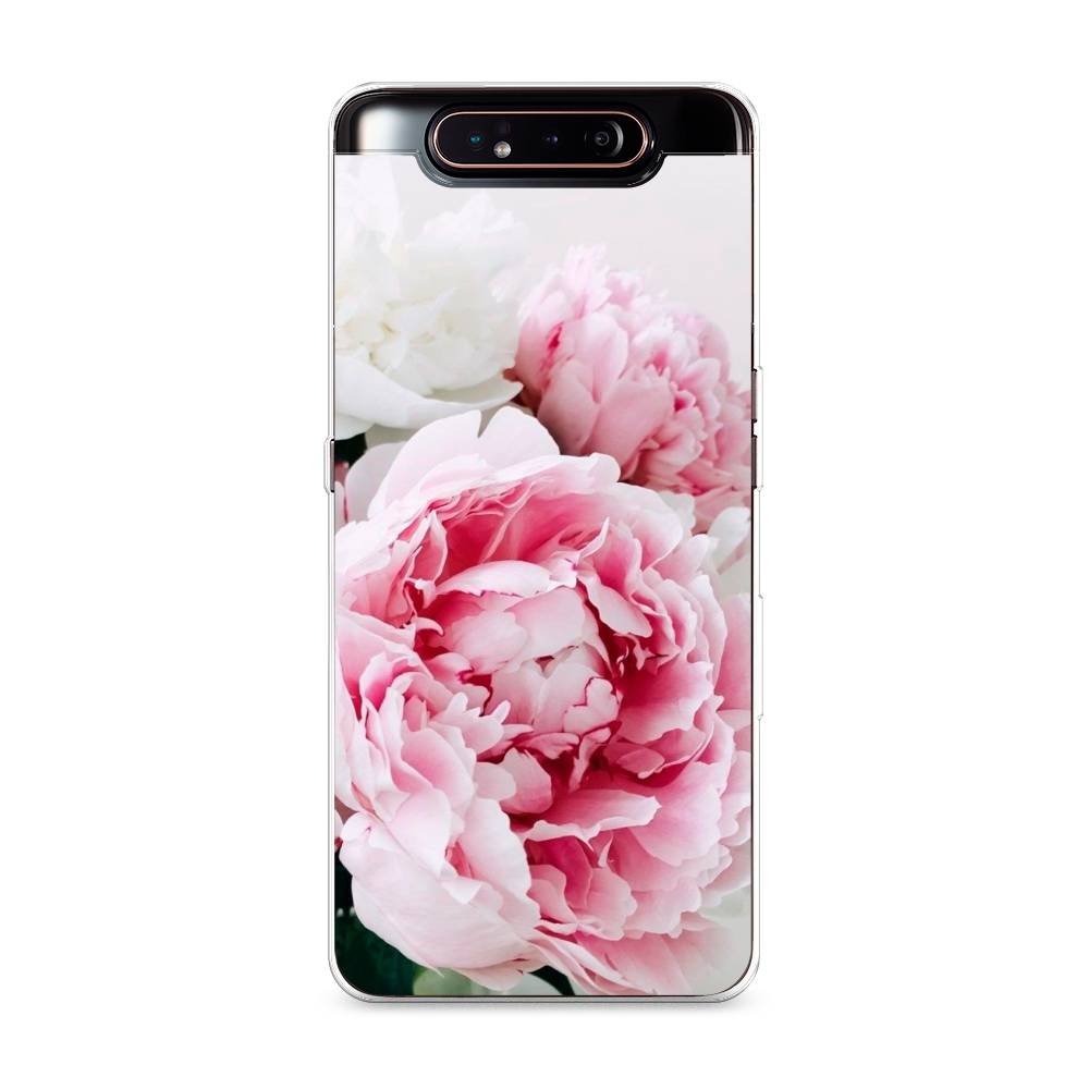 

Чехол на Samsung Galaxy A80 "Розовые и белые пионы", Розовый;белый, 28350-2
