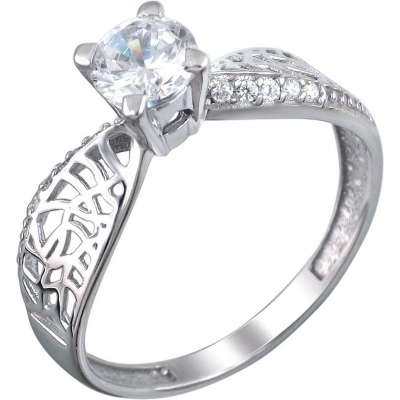 

Кольцо из серебра р.  Эстет 01К1511432, фианит, 01К1511432