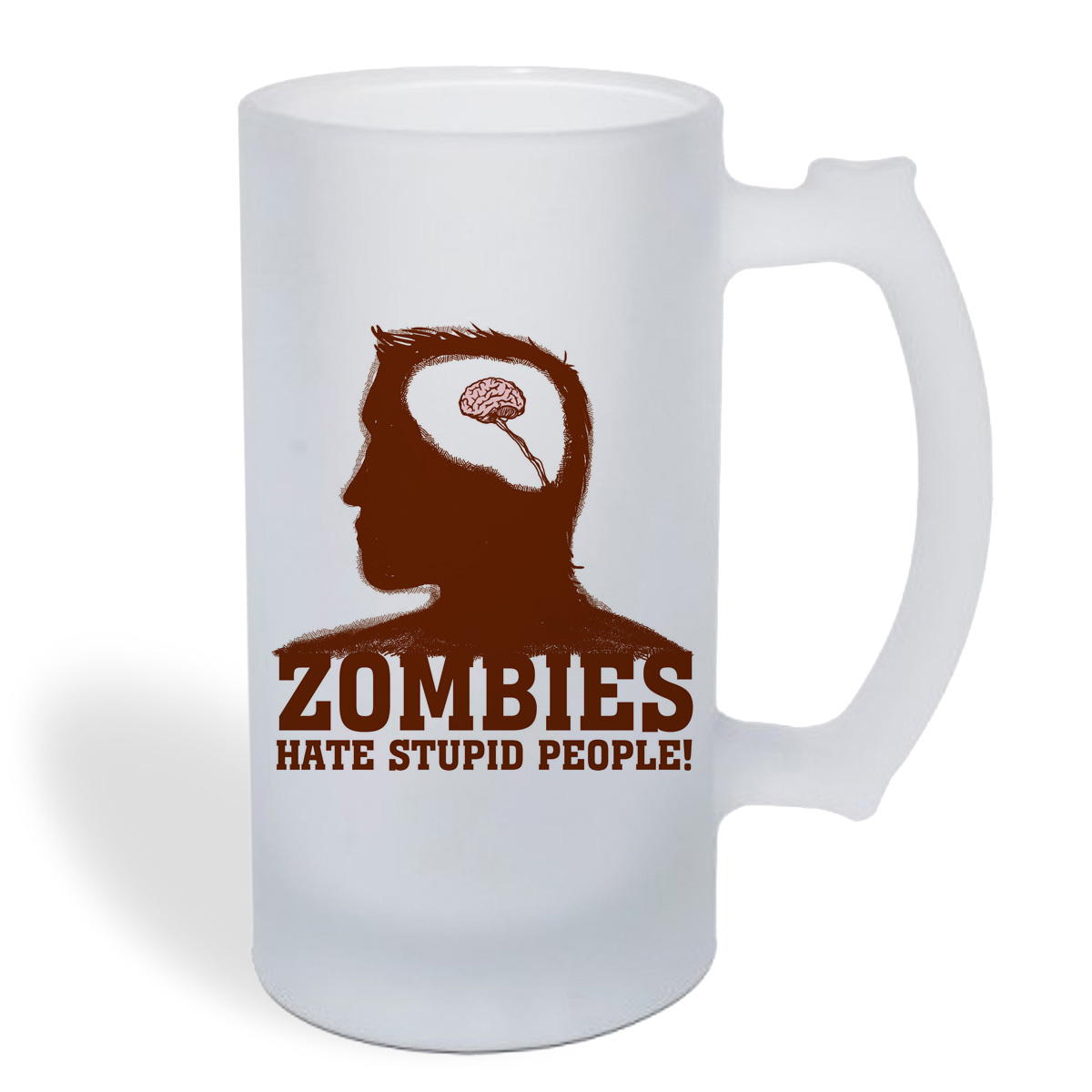 

Кружка пивная CoolPodarok Прикол. Мозг Zombies...