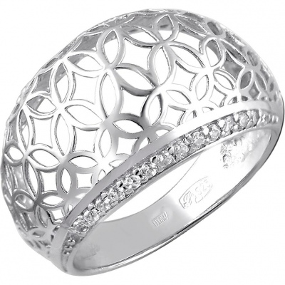 

Кольцо из серебра р.  Эстет 01К1511431, фианит, 01К1511431