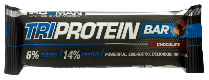 Батончик Ironman Tri Protein Bar Плитка темная глазурь 50 г