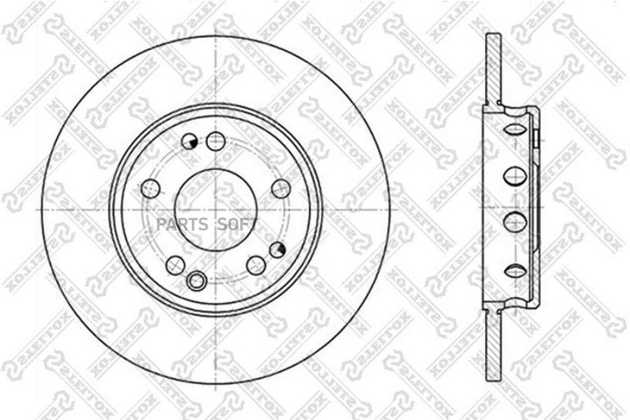 

6020-3309-SX_диск тормозной передний MB W124 2.0-3.0TD 85>