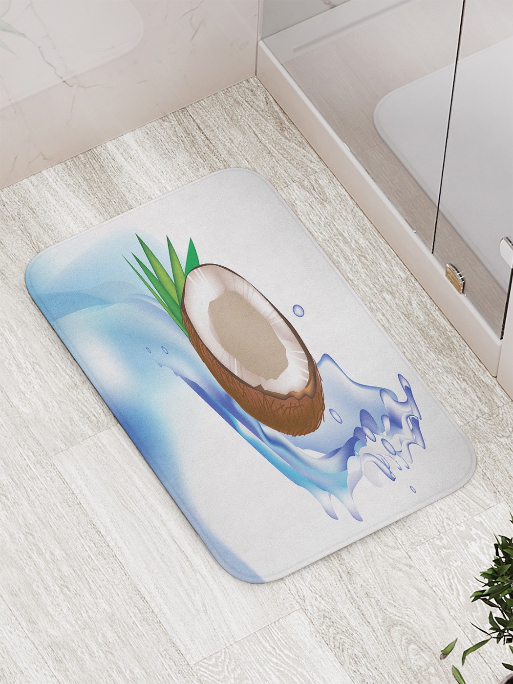 

bath_62310 Коврик противоскользящий для ванной, сауны, бассейна, 77х52 см