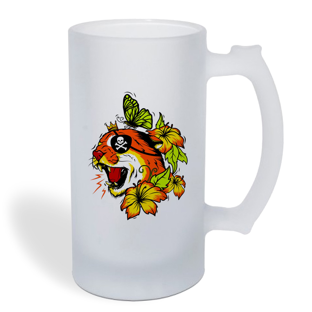 

Кружка пивная CoolPodarok Иллюстрация. Тигр в повязке
