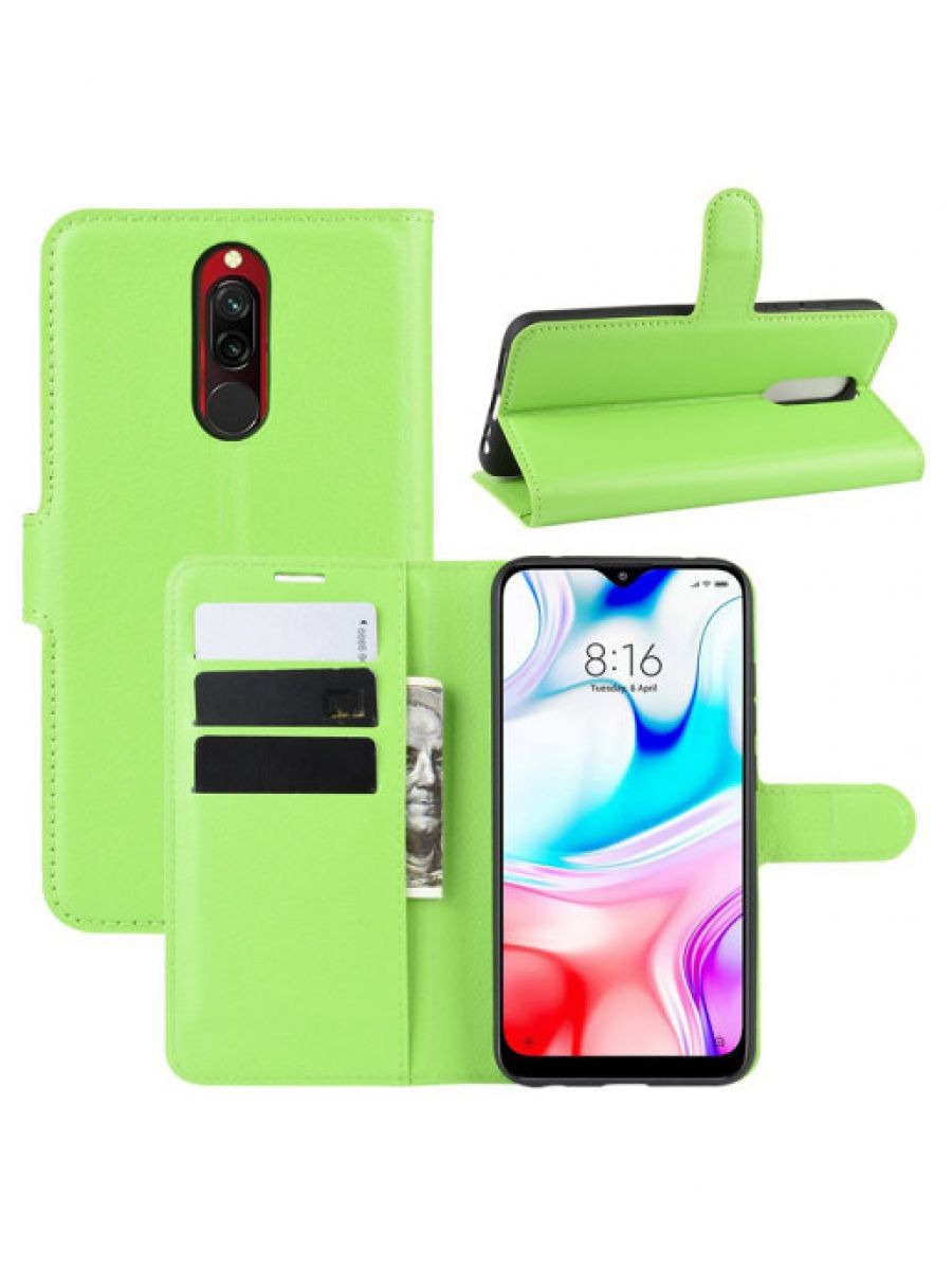 

Brodef Wallet Чехол книжка кошелек для Xiaomi Redmi 8 коричневый