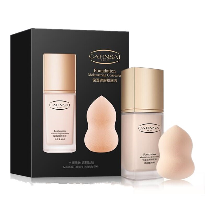 

Увлажняющий ВВ крем со спонжем Cahnsai Foundation Moisturizing Concealer 30 мл