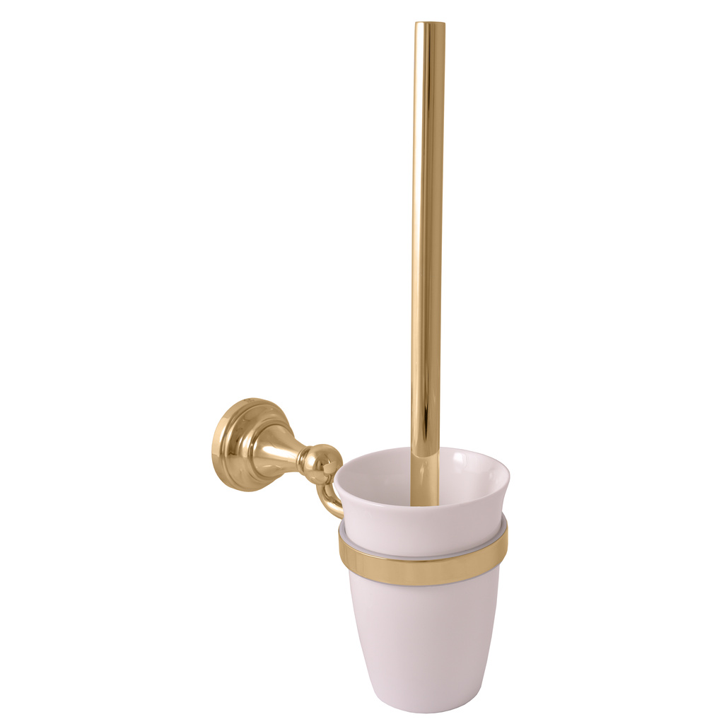 Rav Slezak Туалетная щётка для унитаза с держателем золото (MKA0500Z)