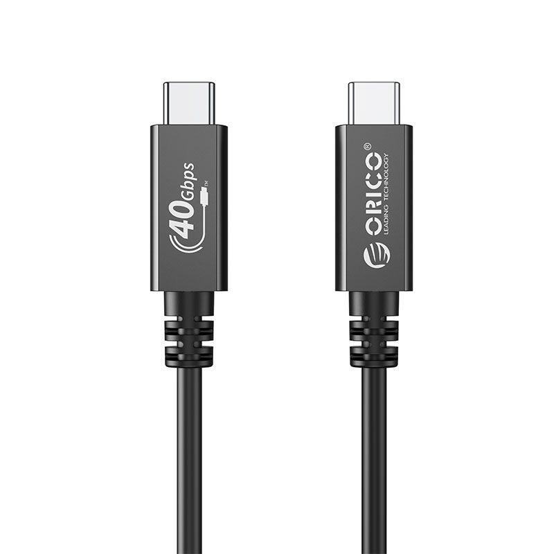 фото Usb-кабель orico type-c 100вт 0,8м черный (orico-u4a08-bk-bp)