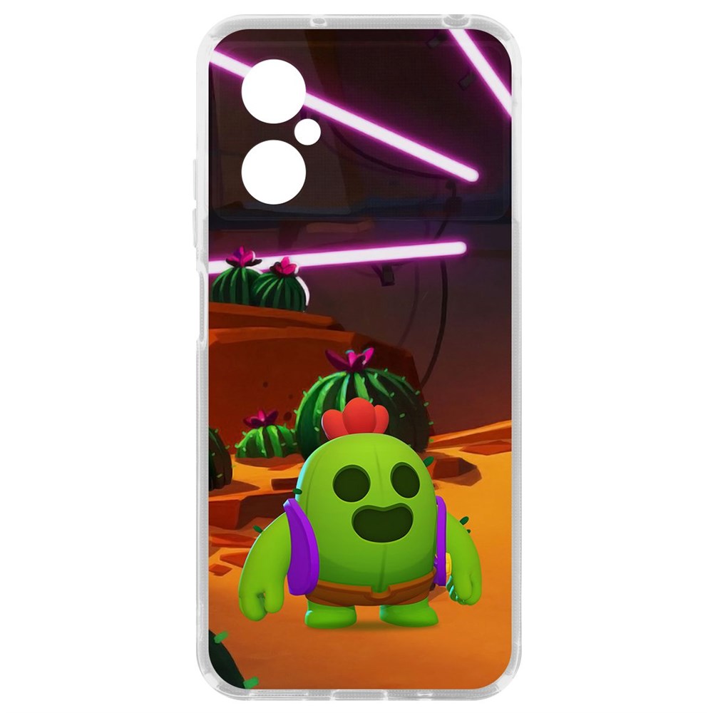 

Чехол Brawl Stars-Спайк для Poco M4 5G, Прозрачный