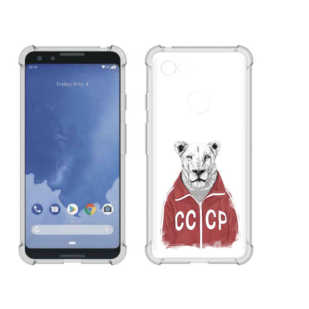 

Чехол MyPads Tocco для Google Pixel 3 львица ссср, Прозрачный, Tocco