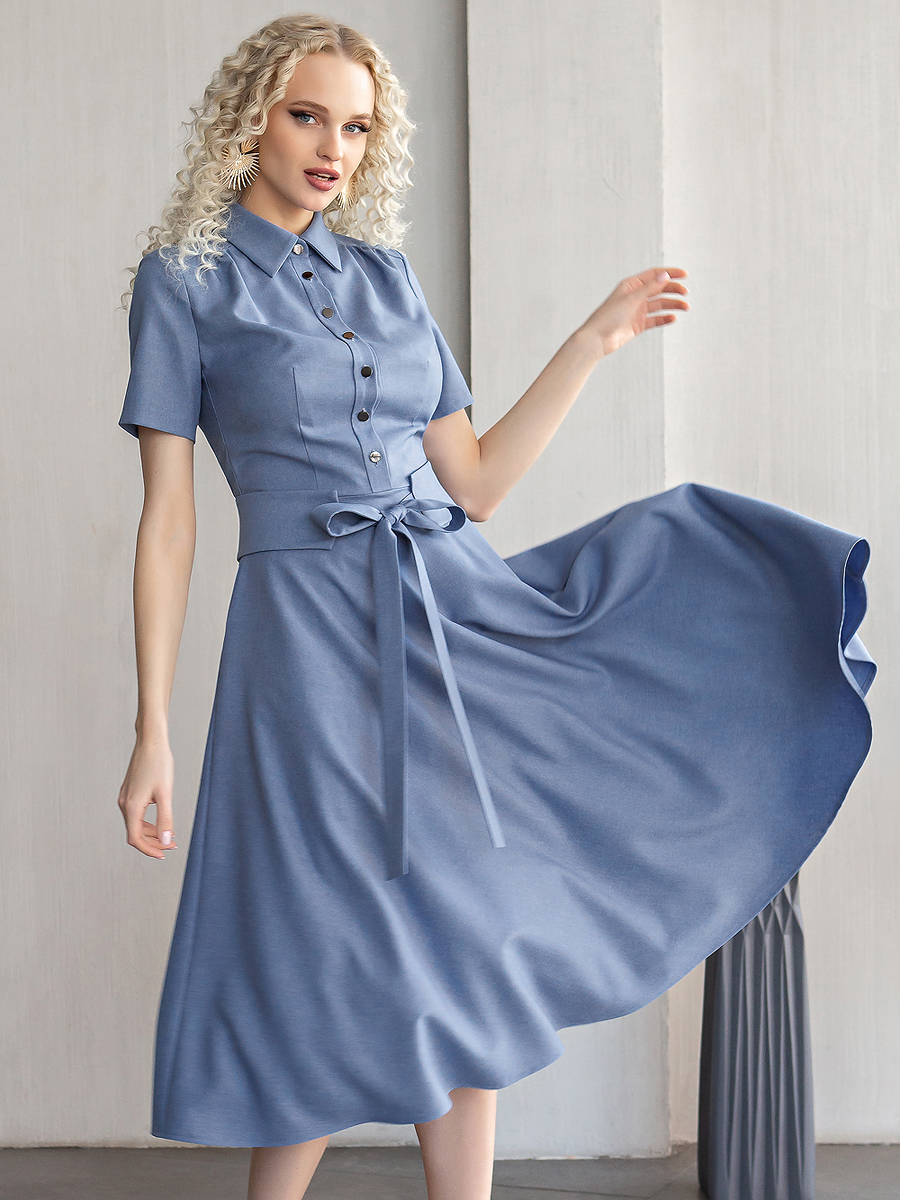 Платье женское Olivegrey Pl000742L(avrora) голубое 46 RU