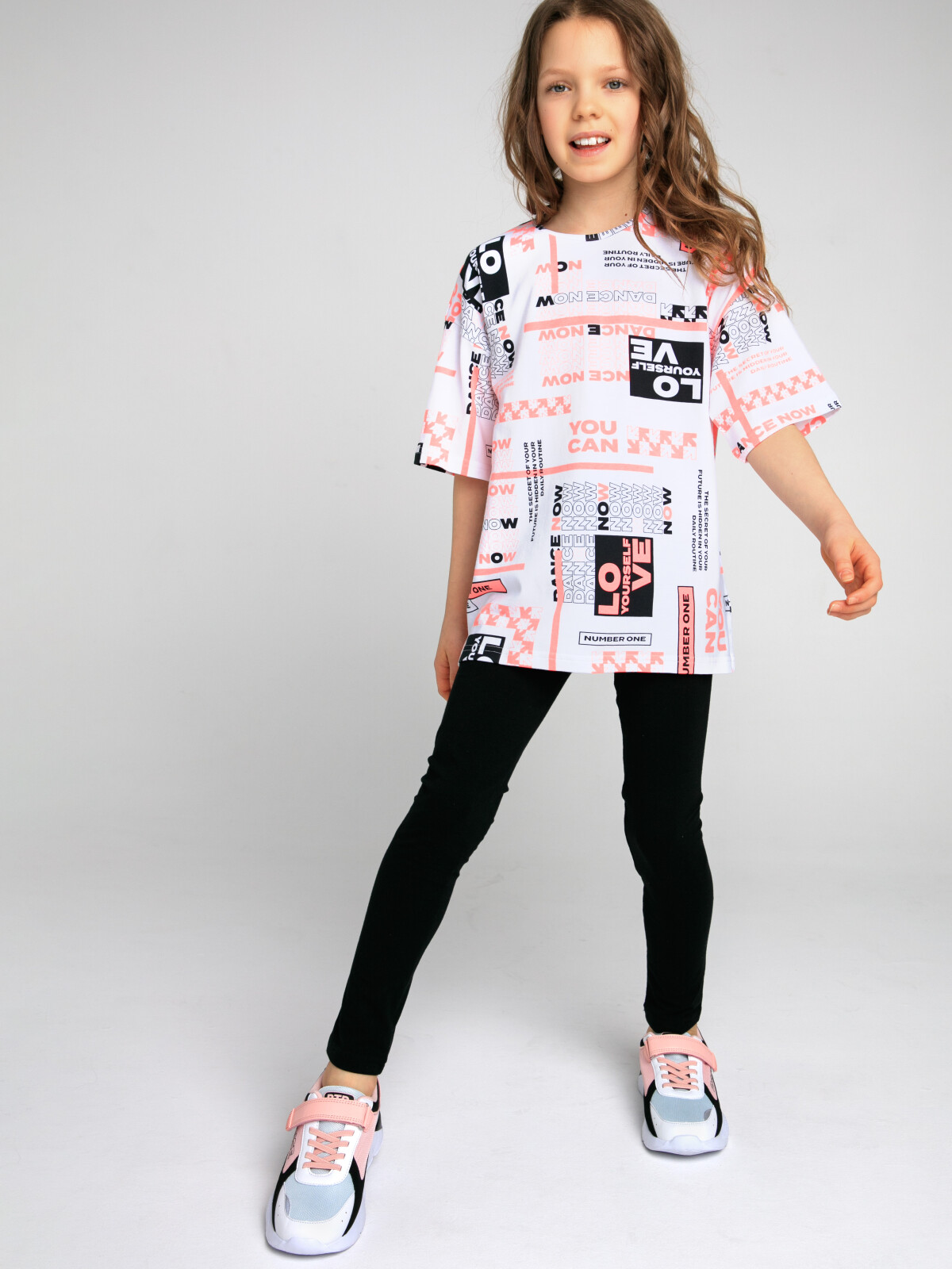 Костюм детский PlayToday Tween 12321040, черный, белый, коралловый, 152
