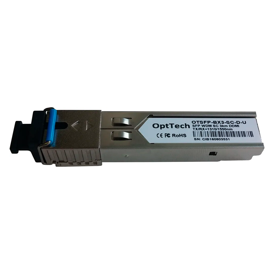 

Трансивер OptTech OTSFP-100B20S-U, Серебристый, OTSFP-100B20S-U