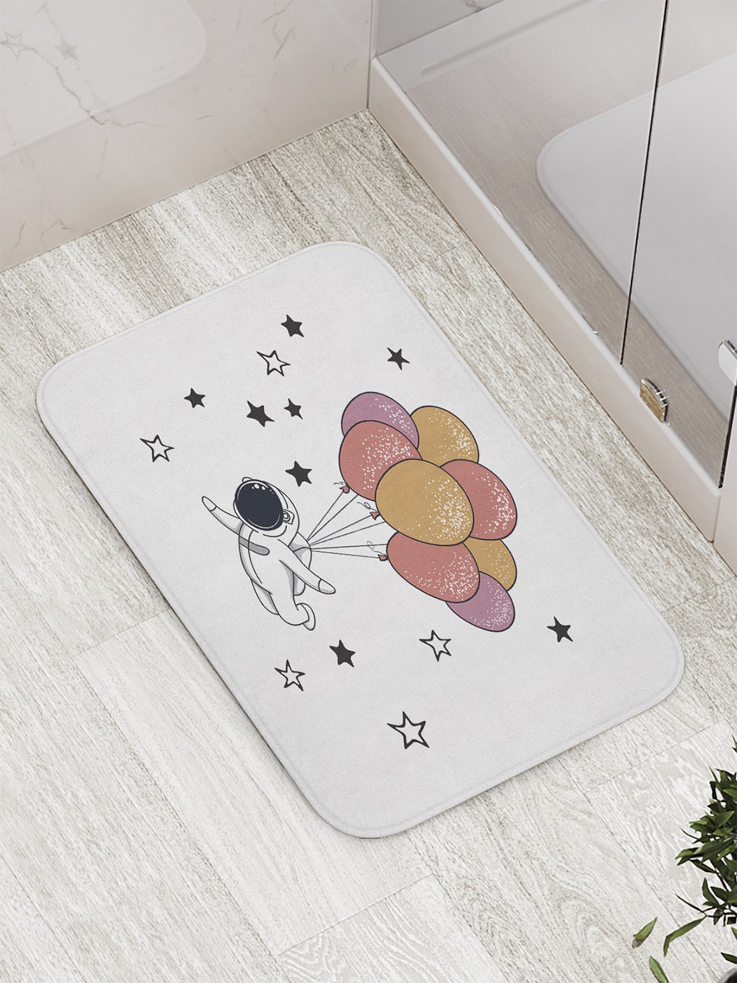 

bath_62113 Коврик противоскользящий для ванной, сауны, бассейна, 77х52 см
