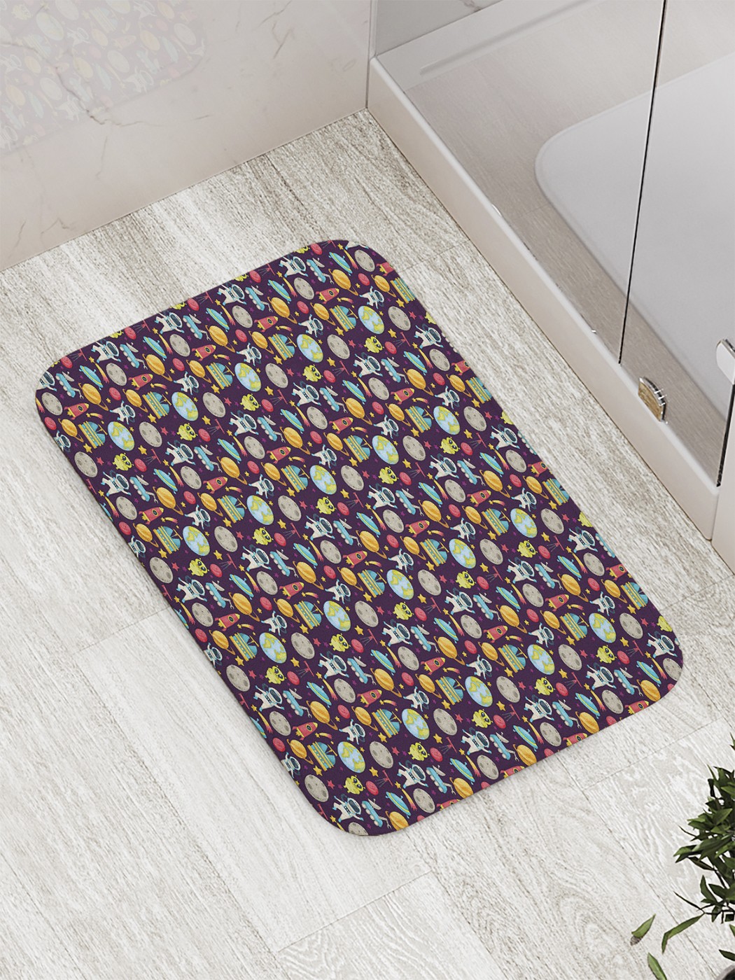 

bath_62103 Коврик противоскользящий для ванной, сауны, бассейна, 77х52 см