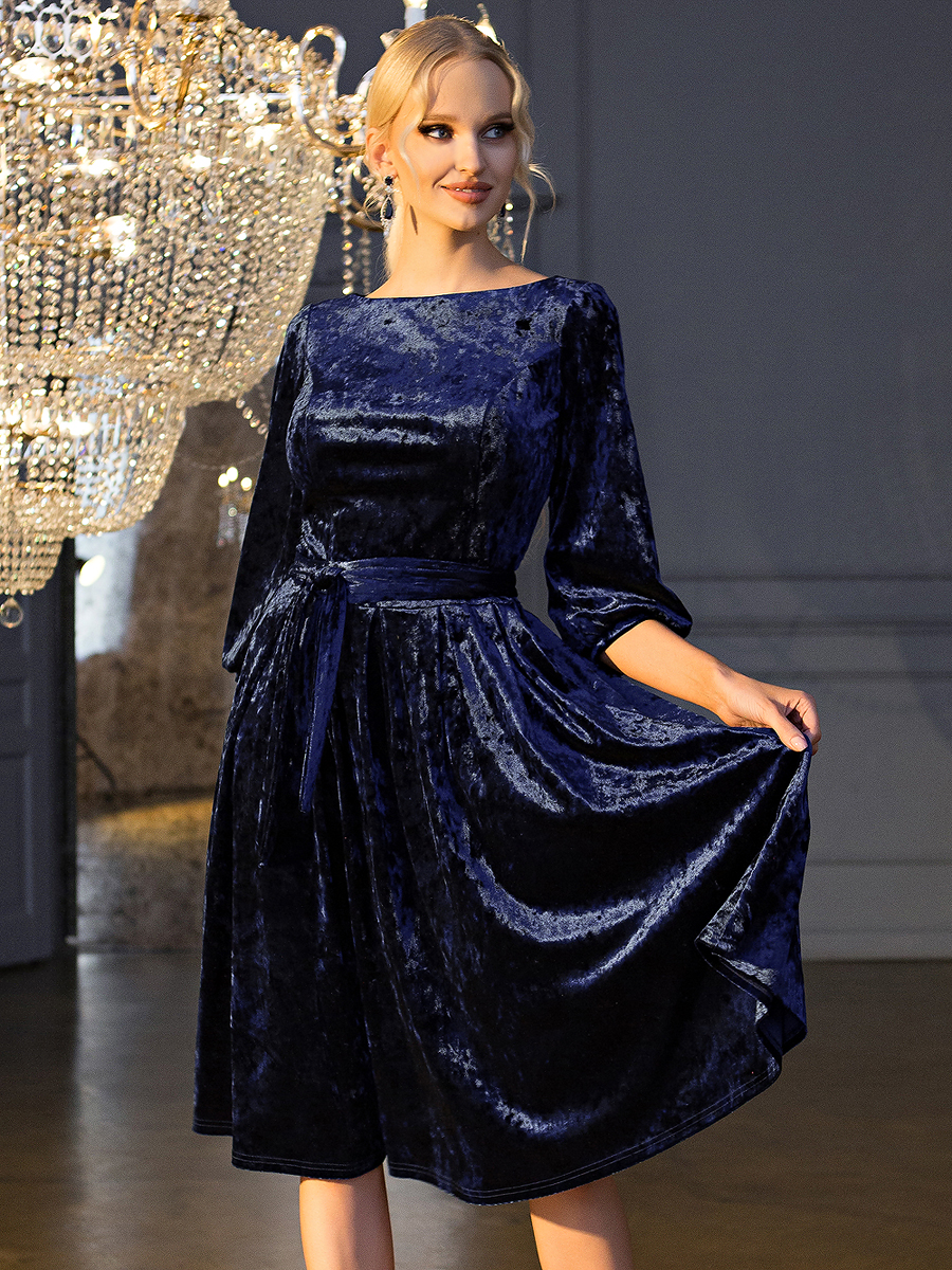 фото Платье женское marichuell mpl00123v(alfira) синее 46 ru