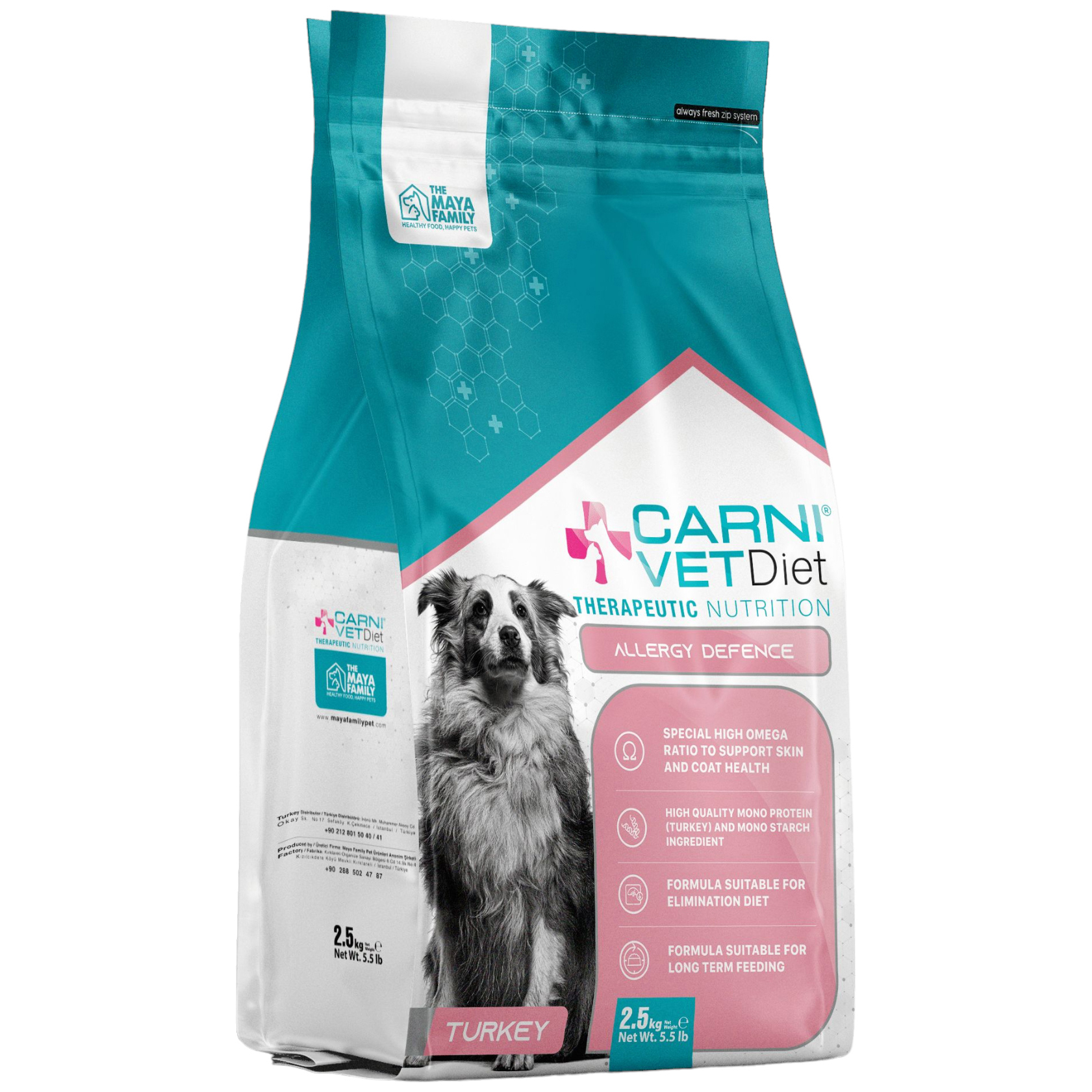 Сухой корм для собак CARNI Vet Diet Allergy диетический при аллергии с индейкой, 2.5 кг