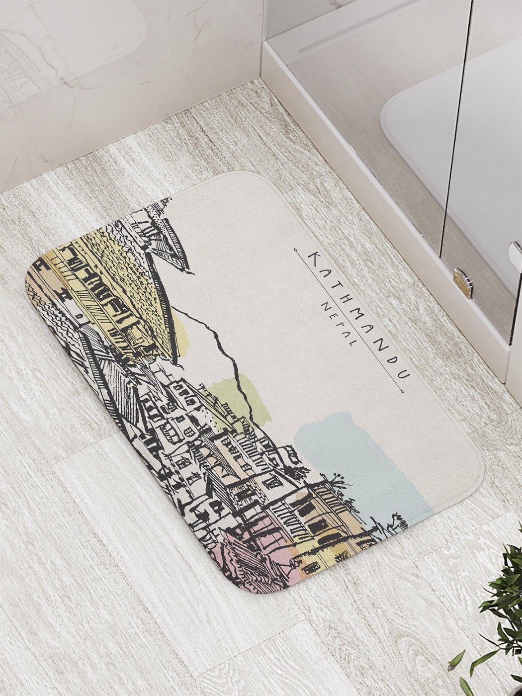 

bath_61946 Коврик противоскользящий для ванной, сауны, бассейна, 77х52 см
