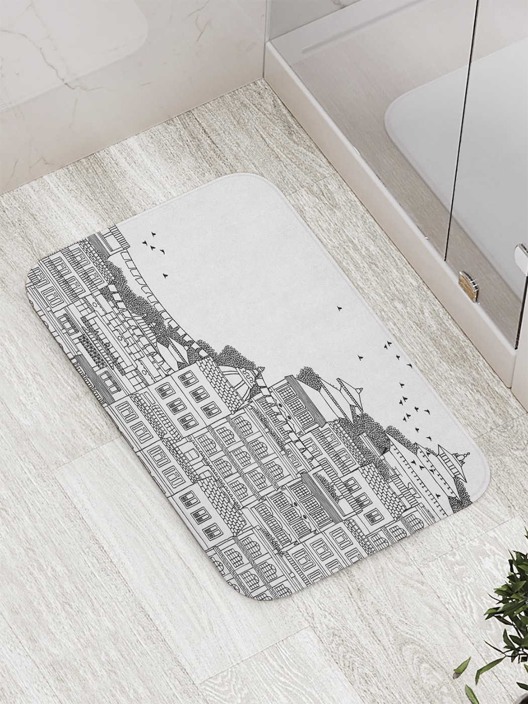 

bath_61943 Коврик противоскользящий для ванной, сауны, бассейна, 77х52 см