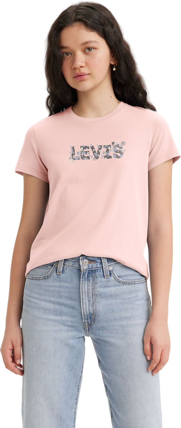 

Футболка женская Levi's The Perfect Tee розовая L, Розовый, The Perfect Tee