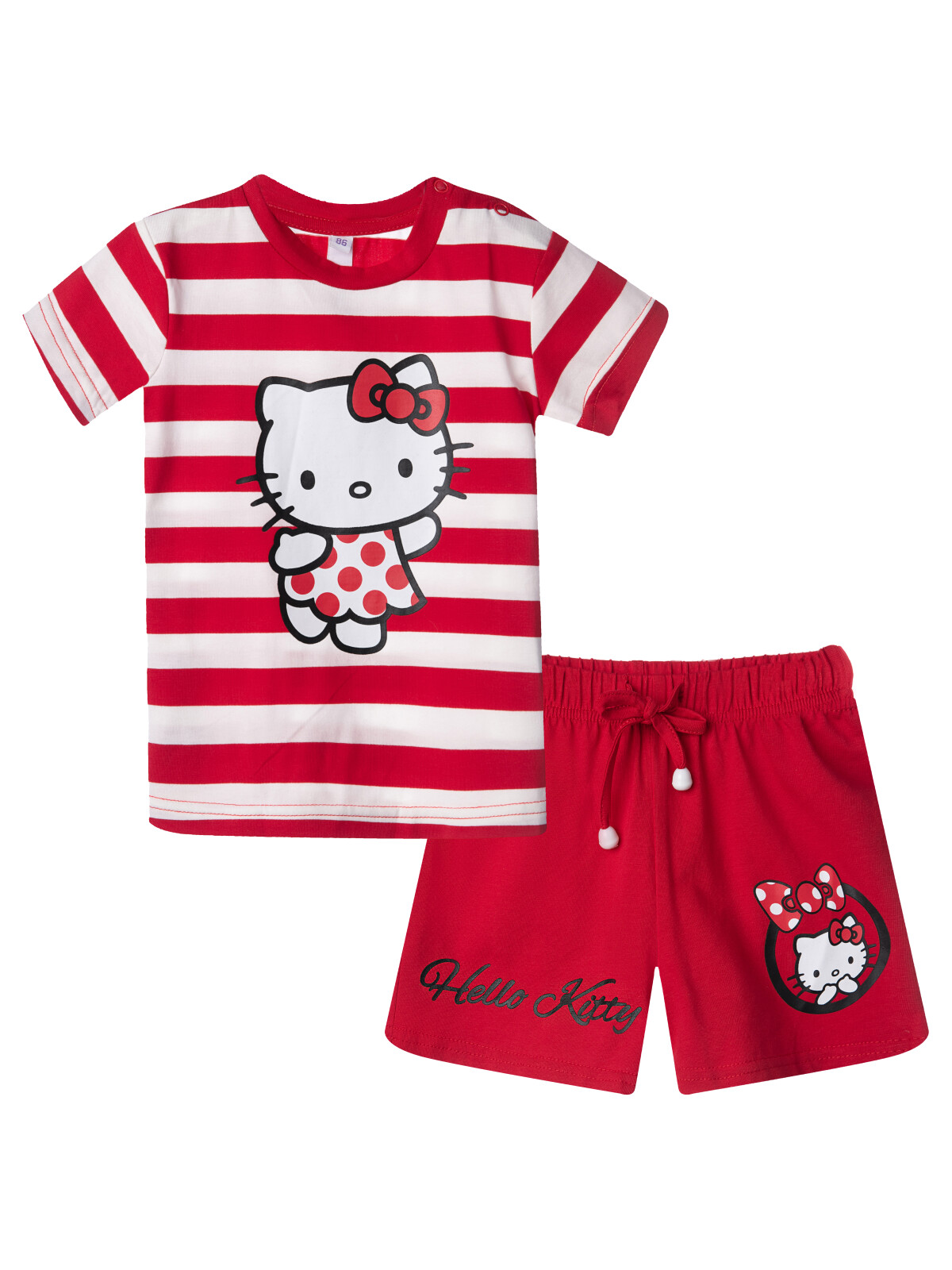 Пижама детская PlayToday Baby 12349003, красный, белый, 92