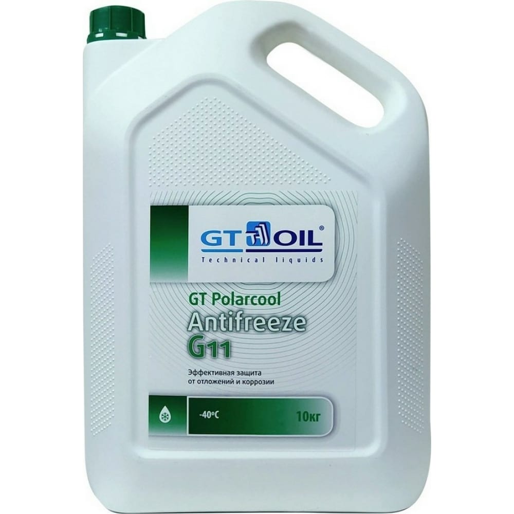 фото Gt oil антифриз polarcool g11 зеленый, 10 кг 1950032214021