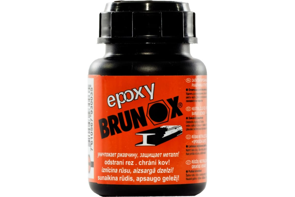 

BRUNOX Грунтовка и преобразователь ржавчины Epoxy 100 ml флакон BR010EP, Прозрачный