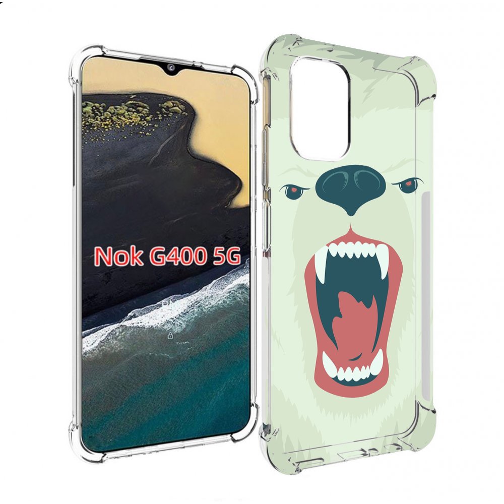 

Чехол MyPads белый-медведь для Nokia G400 5G, Прозрачный, Tocco