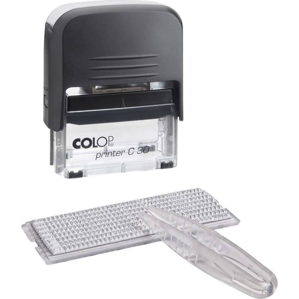 фото Автоматический самонаборный штамп colop пластик 5 строк 18х47 мм printer с 30/1set black 0