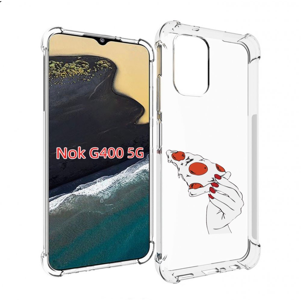

Чехол MyPads белая-пицца для Nokia G400 5G, Прозрачный, Tocco