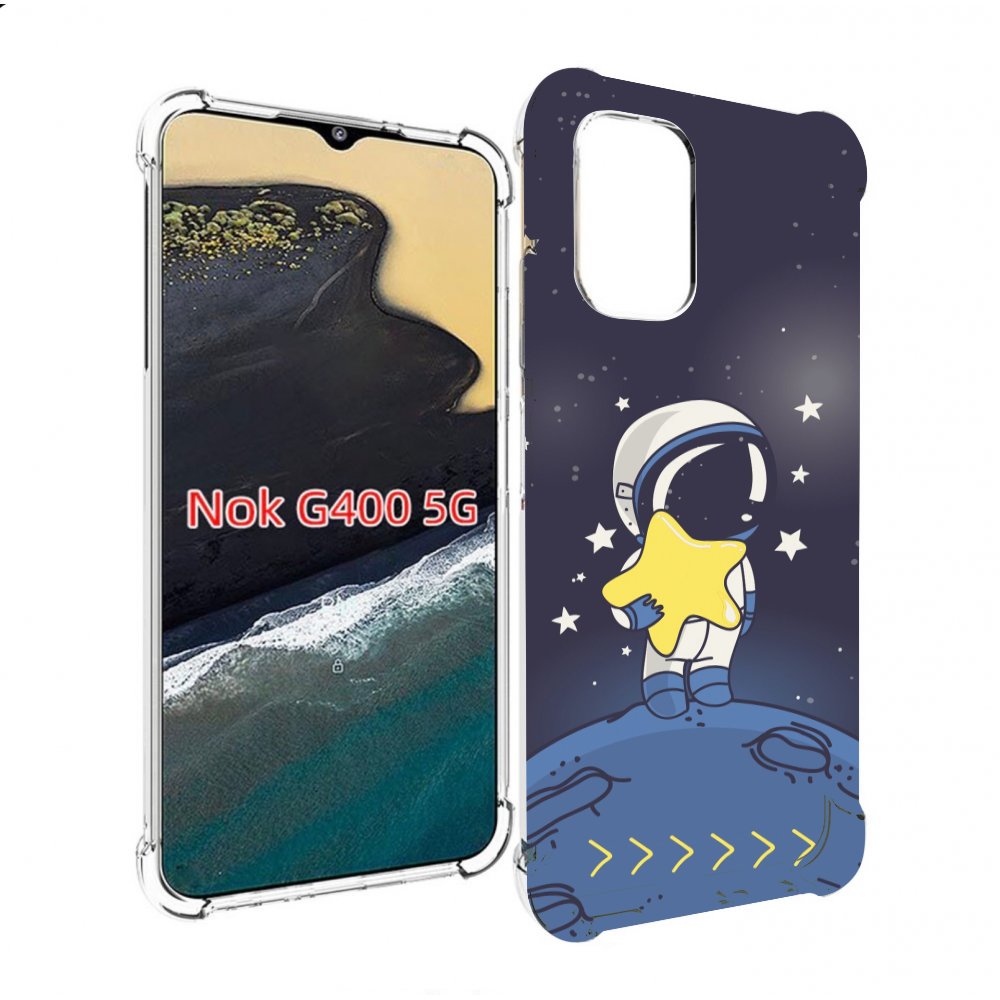 

Чехол MyPads астронавт с звездочкой для Nokia G400 5G, Прозрачный, Tocco