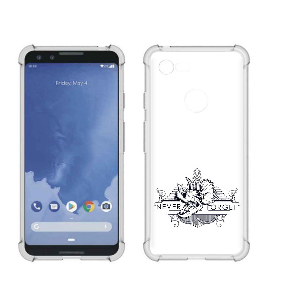 

Чехол MyPads Tocco для Google Pixel 3 логотип носорога никогда не забуду, Прозрачный, Tocco