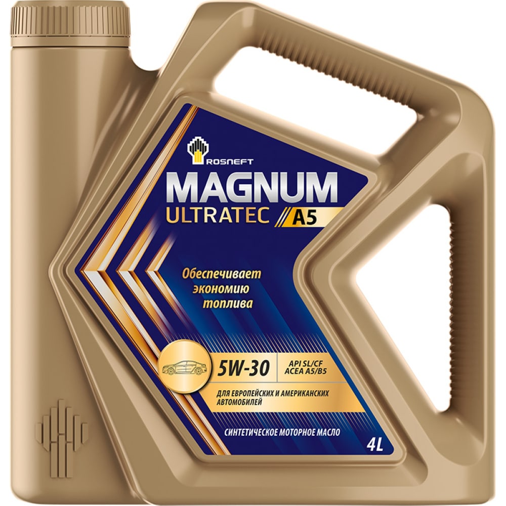 

РОСНЕФТЬ Magnum Ultratec A5 5W-30 SL-CF мотор- масло синт. кан. 4 40816542