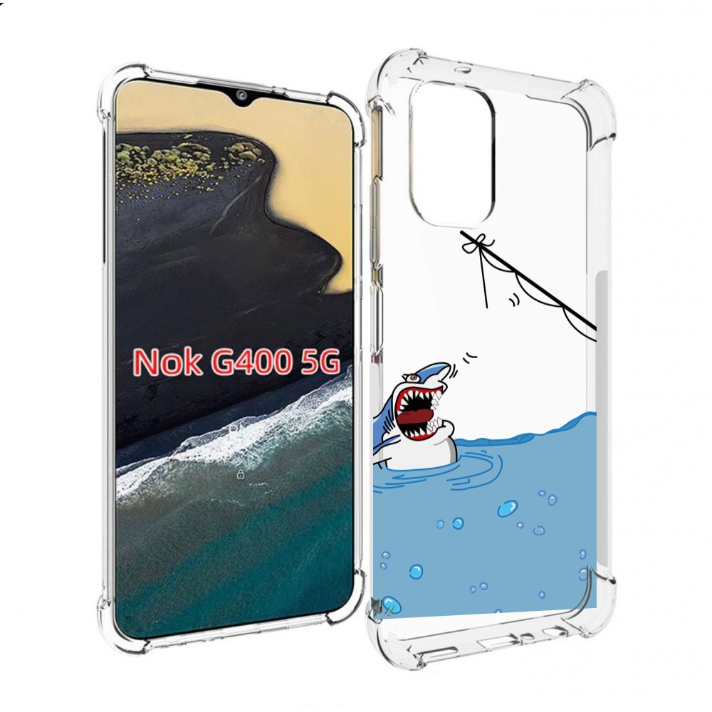 

Чехол MyPads акула-рисунок для Nokia G400 5G, Прозрачный, Tocco